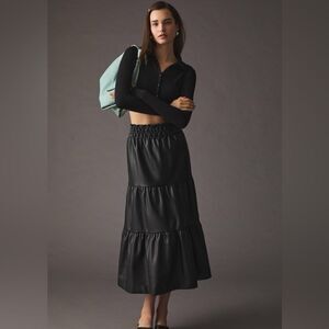 Anthropologie Somerset Faux Leather Maxi Skirt NWOT